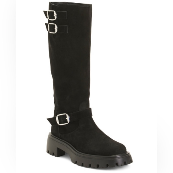 Stuart Weitzman Shoes - STUART WEITZMAN
Made In Spain Suede Emerson Moto Boots